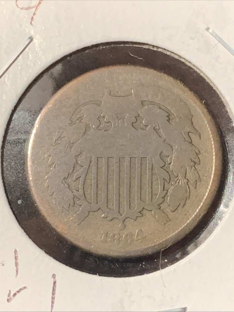 1864 Two Cent Piece 2c ~ Civil War Era ~