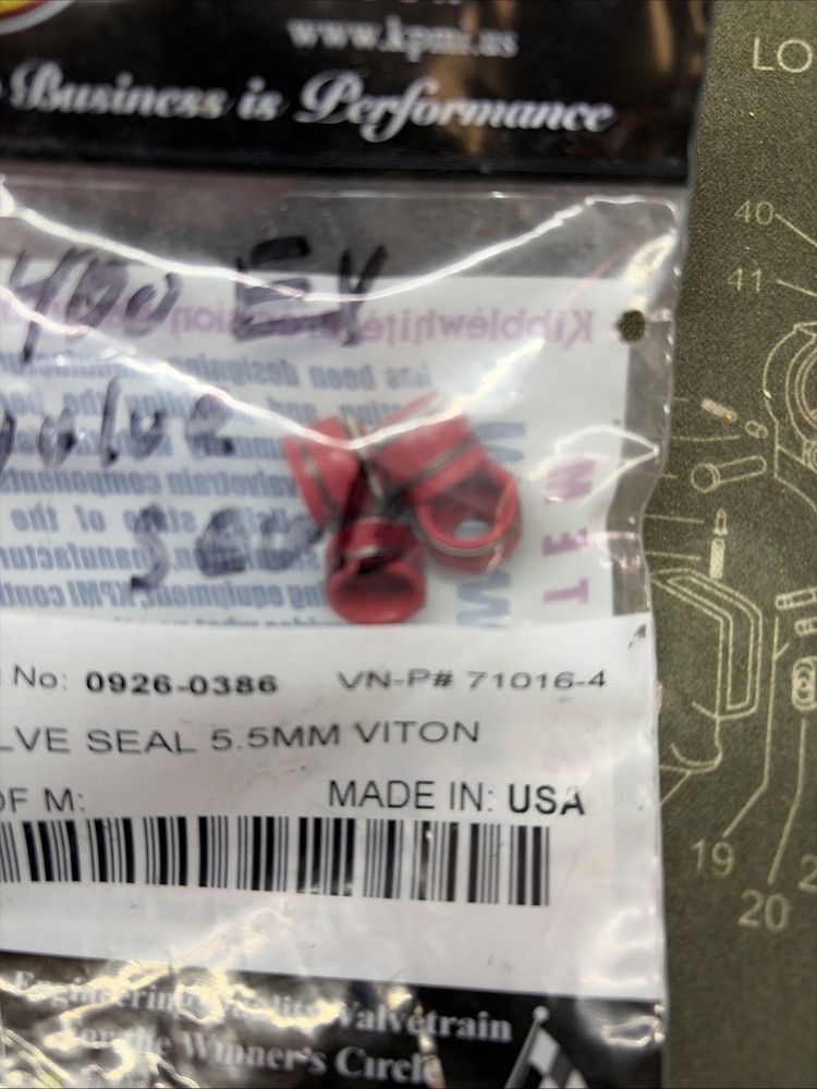 Kibblewhite Precision - 71016-4 - Valve Guide Seals, 4pk.