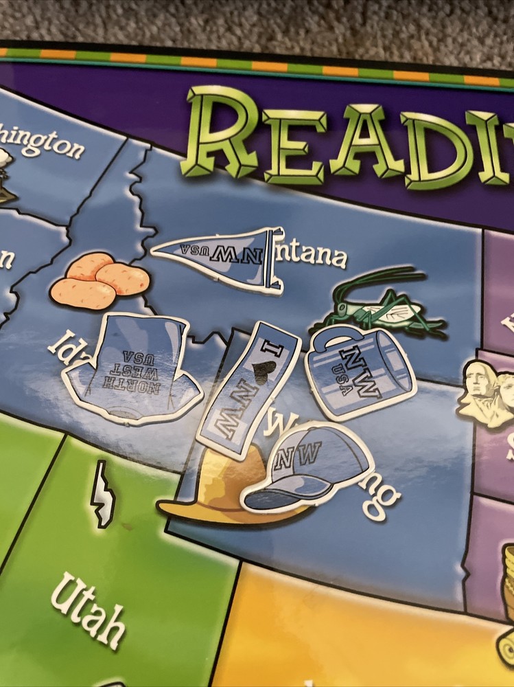 Learning Resources Reading Roadway Comprehension Board Game US Map Home School