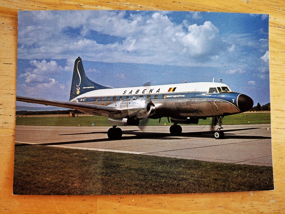 SABENA CONVAIR 440 METROLINER Postcard