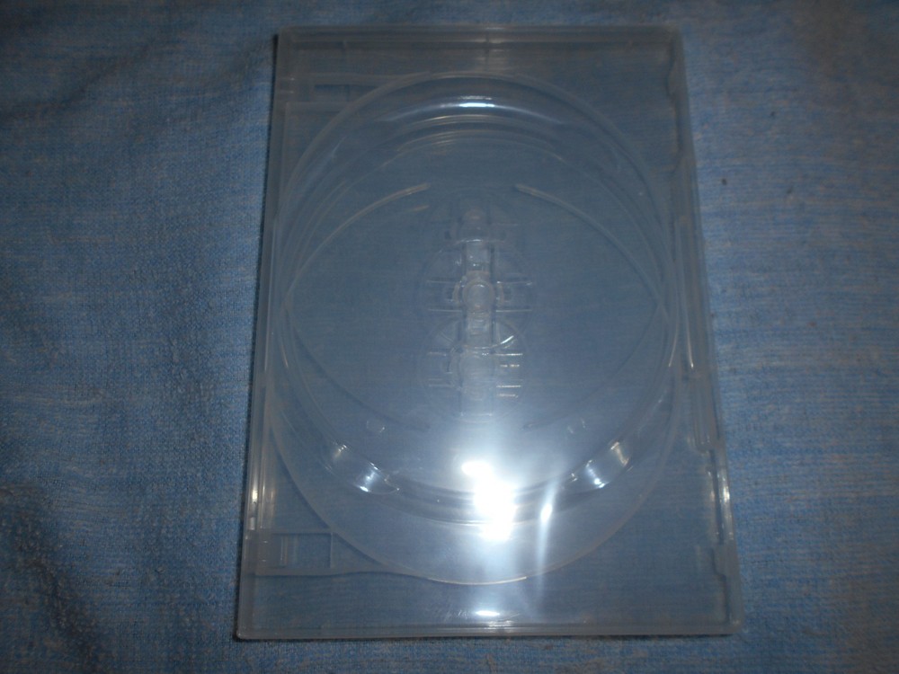 One Standard Clear Quad 4-Holder DVD Case (Holds 4 Discs) Replacement Storage