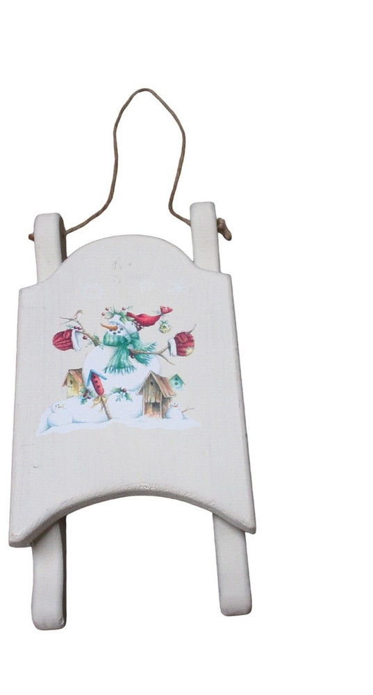 Snowman Christmas Wall Decor Sled