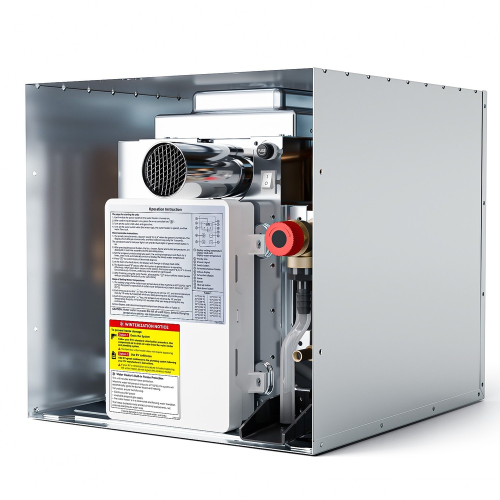 ORBEK 60,000 BTU RV Tankless Water Heater w/18x18" DOOR Compatible with all RVs