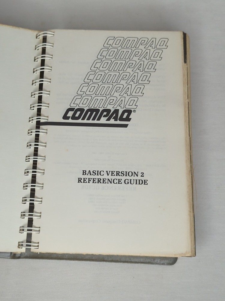 Compaq Basic Version 2 Reference Guide 100632