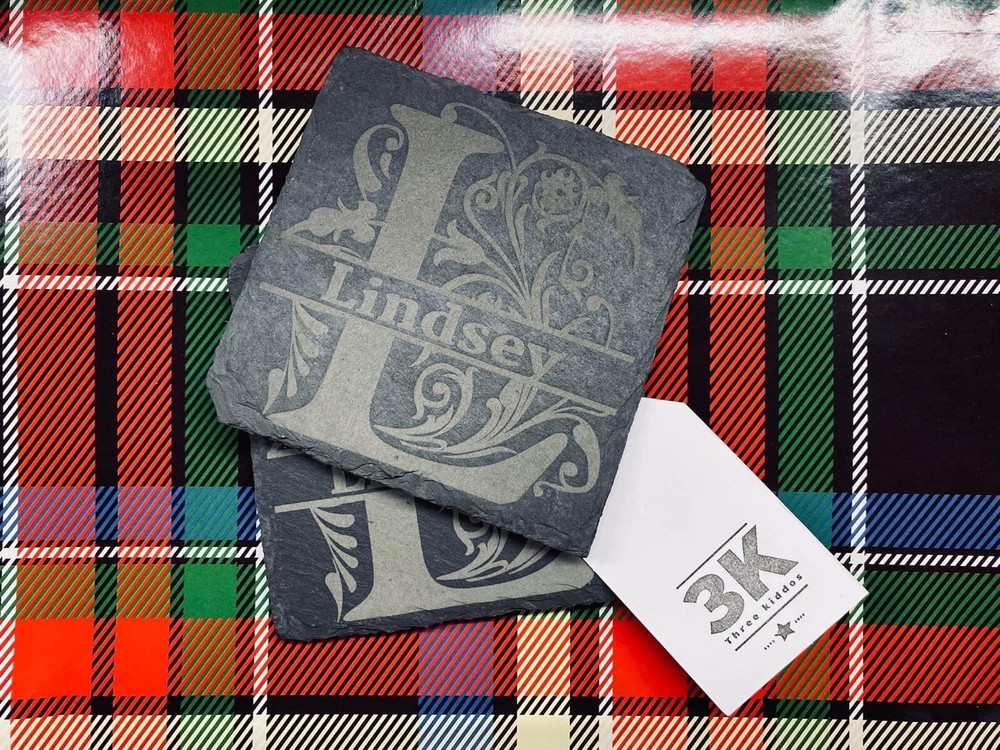 Personalized Slate Coasters (laser Engraved)