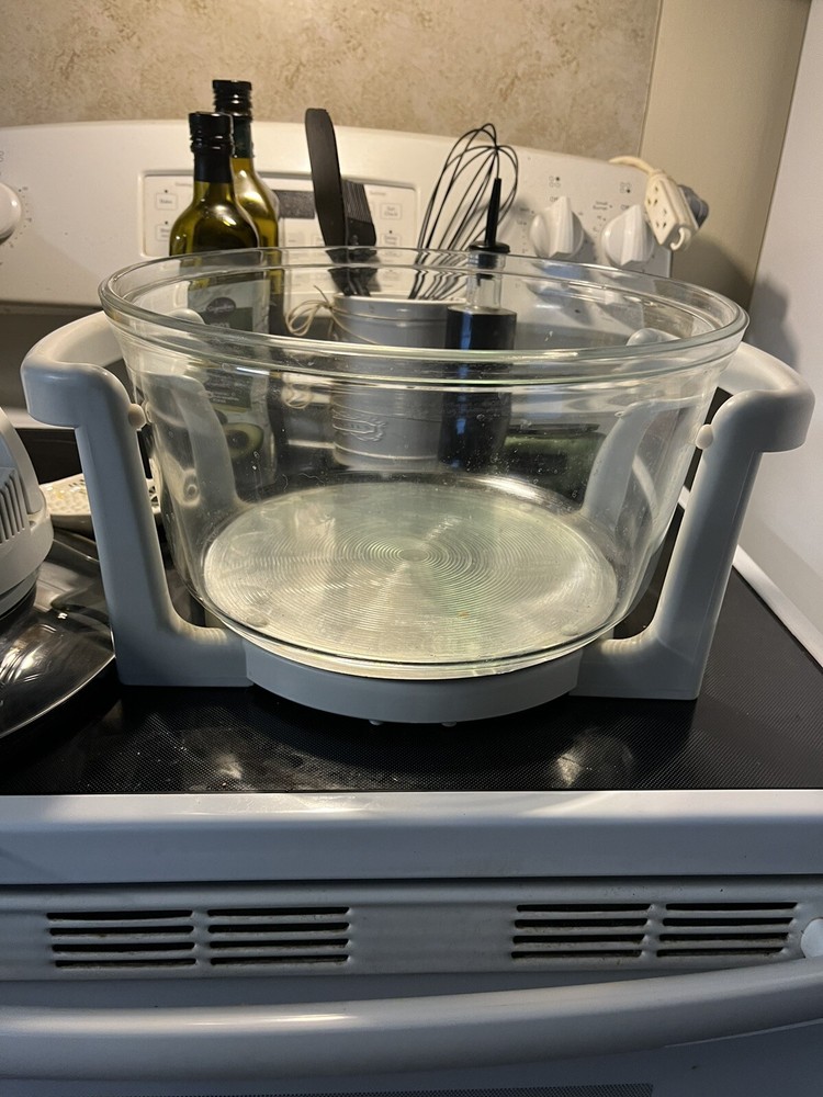 SHARPER IMAGE Super Wave Oven Replacement Glass Bowl And Holder