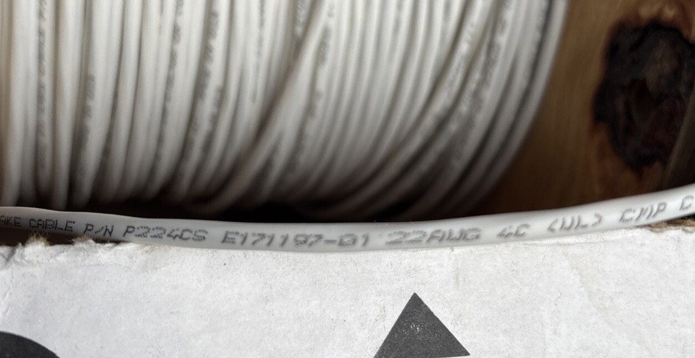 Lake Cable P224CS 22/4C Plenum Control/Communications Cable CMP White ~400ft