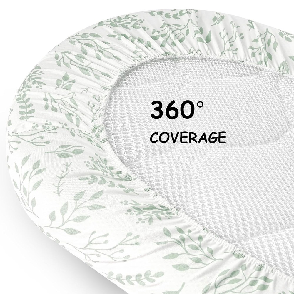 Machine Washable Bassinet Sheets - 3-Pack Fitted Sheets for Ultimate Comfort