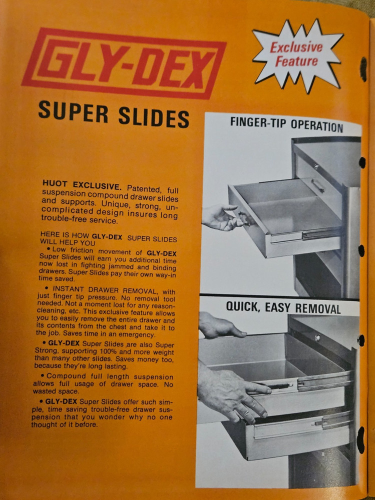 1970s Huot GLY-DEX Tool Storage Catalog