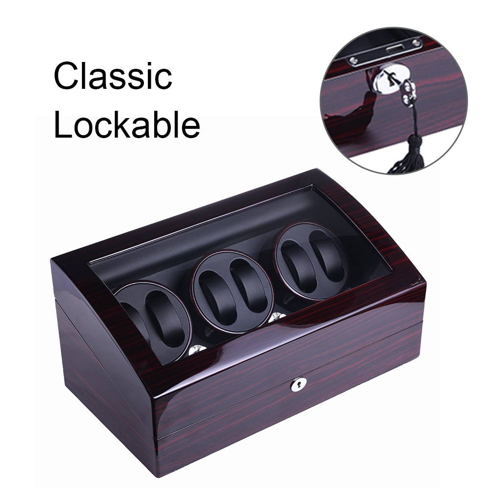 Automatic Rotation 6+7 Leather Watch Winder Storage Case Display Box 4 Modes New