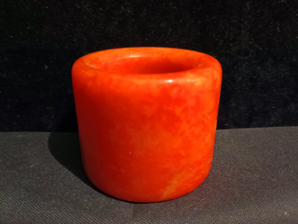Excellent Chinese Orange Jade Thumb Ring !!!!!