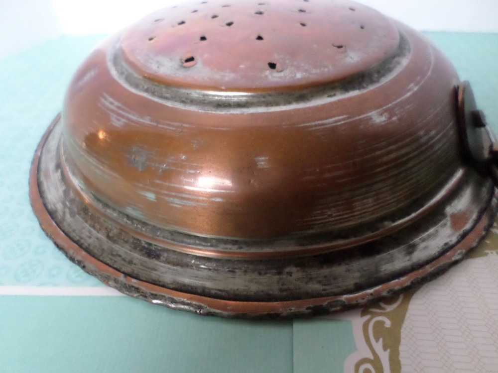Set of 3 Strainers Colander Copper Wall Hanging with Loop Very Rustic