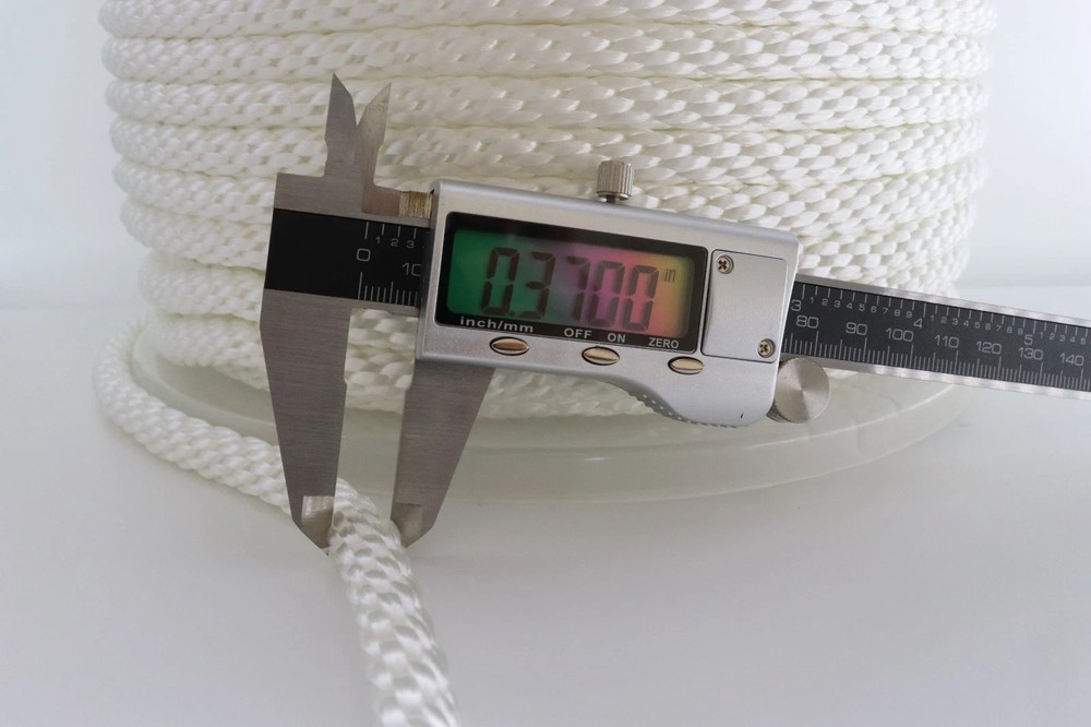 3/8 INCH 200 FT White Solid Braid Rope-High UV Abrasion Resistance
