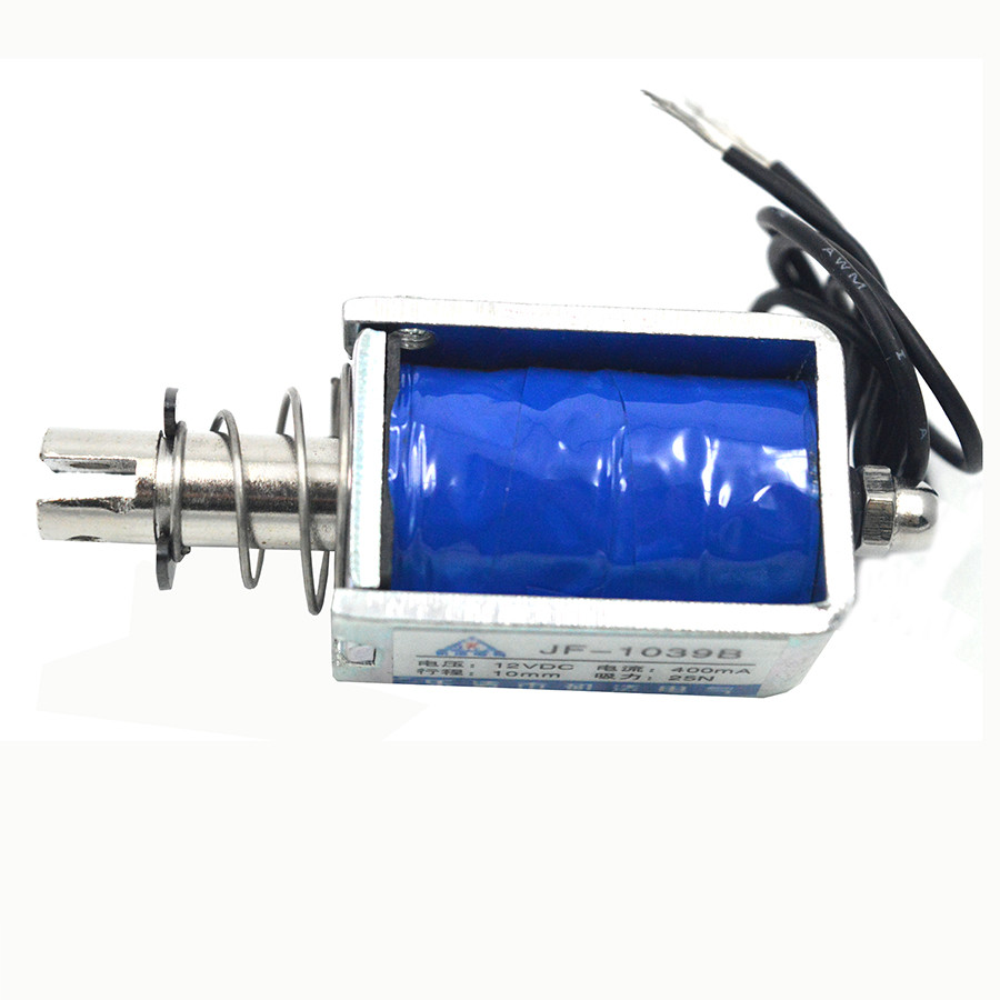 JF-1039B DC12V 400 mA 25N/10mm Pull Push Type Open Frame Solenoid Electromagn✦Kd
