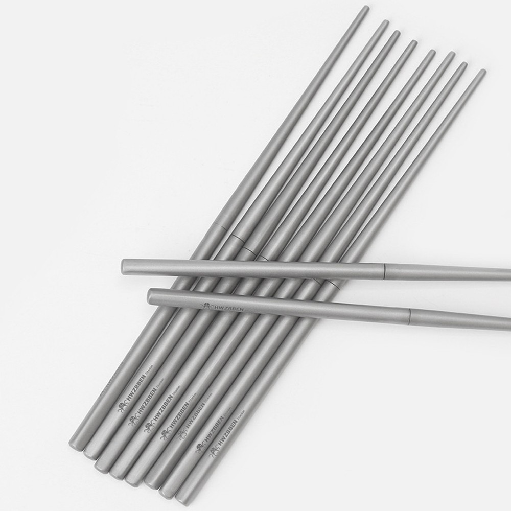 Foldable Titanium Chopsticks Set for Camping and Backpacking Easy to Carry