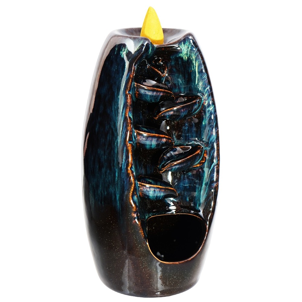 Magic Ceramic Backflow Cone Incense Burner 7" Decorative Incense Holder Gifts