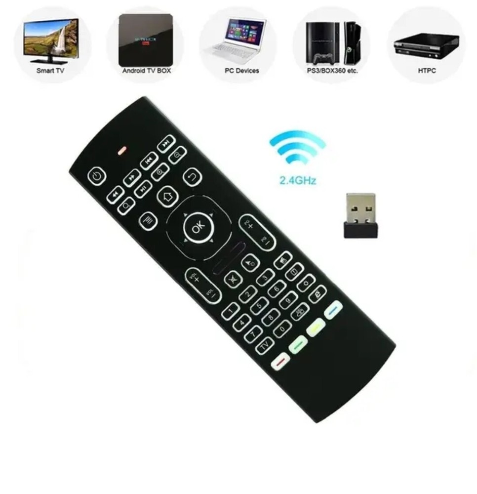 Backlit Wireless Keyboard 2.4G Air Mouse Keypad Remote Control Voice Control!!