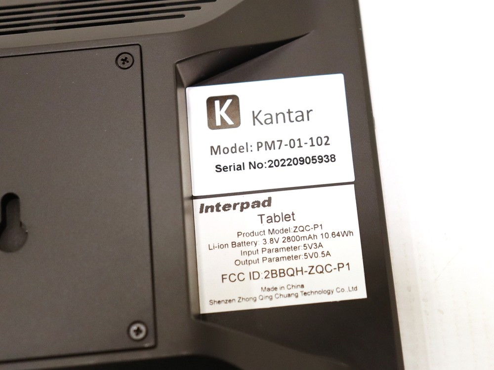 Kantar Interpad PM7-01-102 Peoplemeter 7 Tablet Virtual Meter