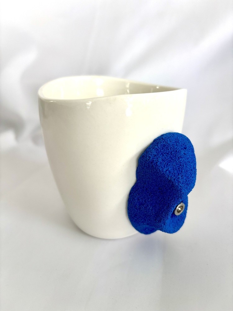 Climber Goods Mug Blue Rock Climbing Hold Socket Cap Screw Handle NEW