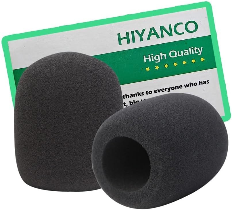 2 Pack Foam Mic Cover Handheld Microphone Windscreen