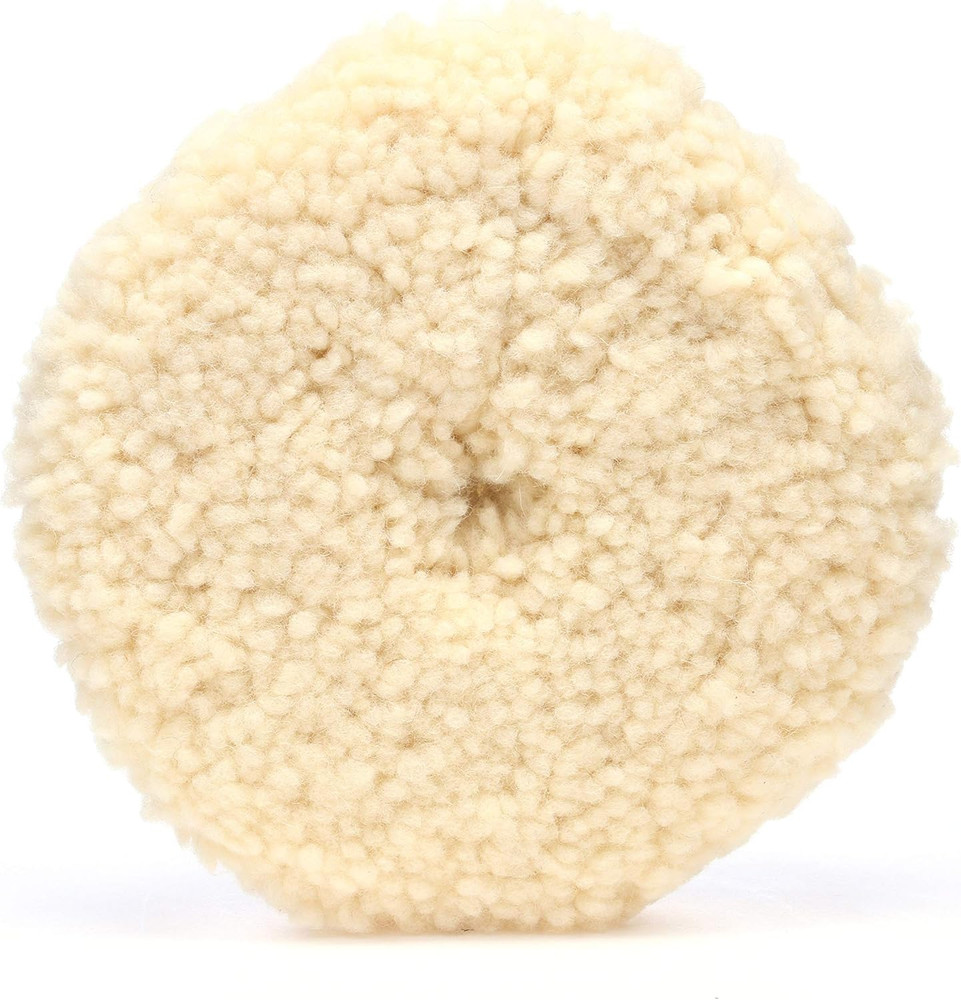 Wool Compounding Pad, 9 In, 05703, White, Doublesided, for Auto Body Compounding