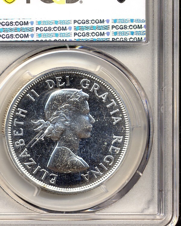 1964 PCGS PL66 CANADA CONFEDERATION NO DOT SILVER DOLLAR