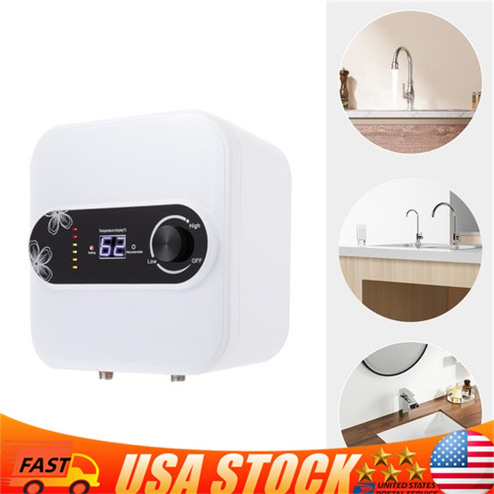 RV 8L 110V Instant Electric Hot Water Heater Shower Compact Mini-Tank Storage