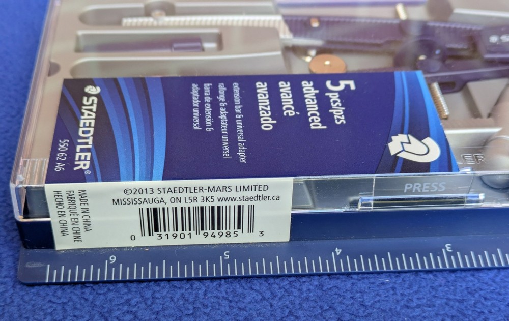 Staedtler Advanced Compass Set 5 Piece, Model 550-62-A6. NEW - UNOPENED CASE