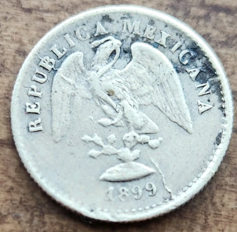 1899 Mexico Silver 5 Centavos Circulated Silver Type Coin