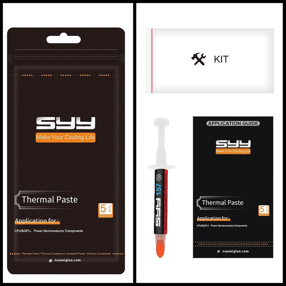 Effortless Application 2g Thermal Paste - Compatible with All Major CPU Sockets