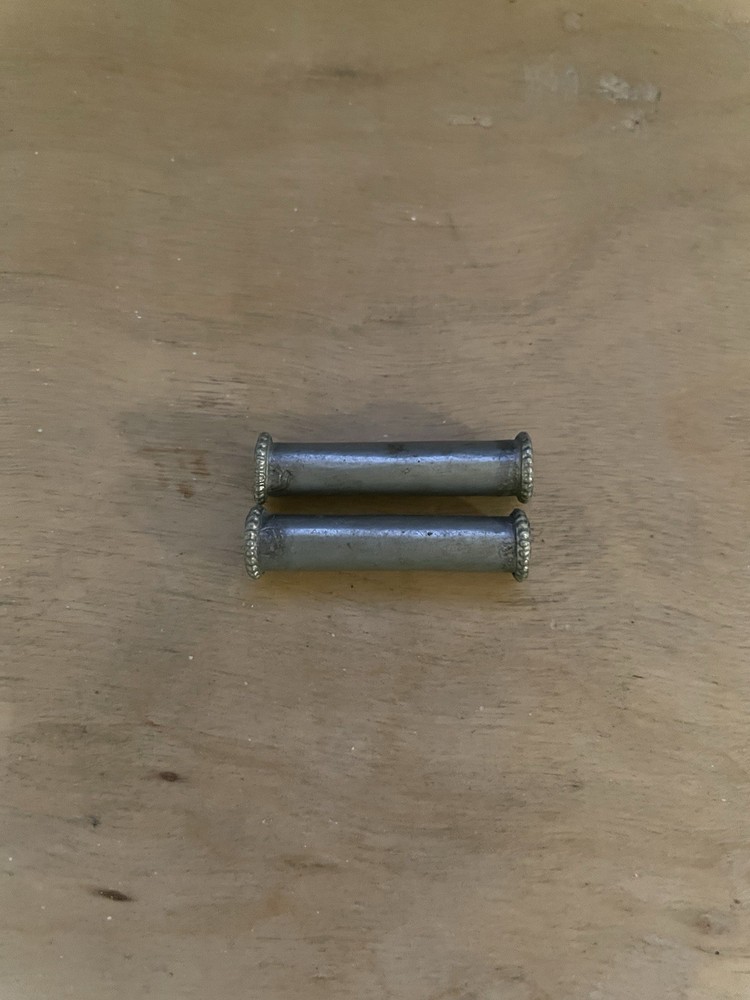 Antique Turkmen Silver Column Beads