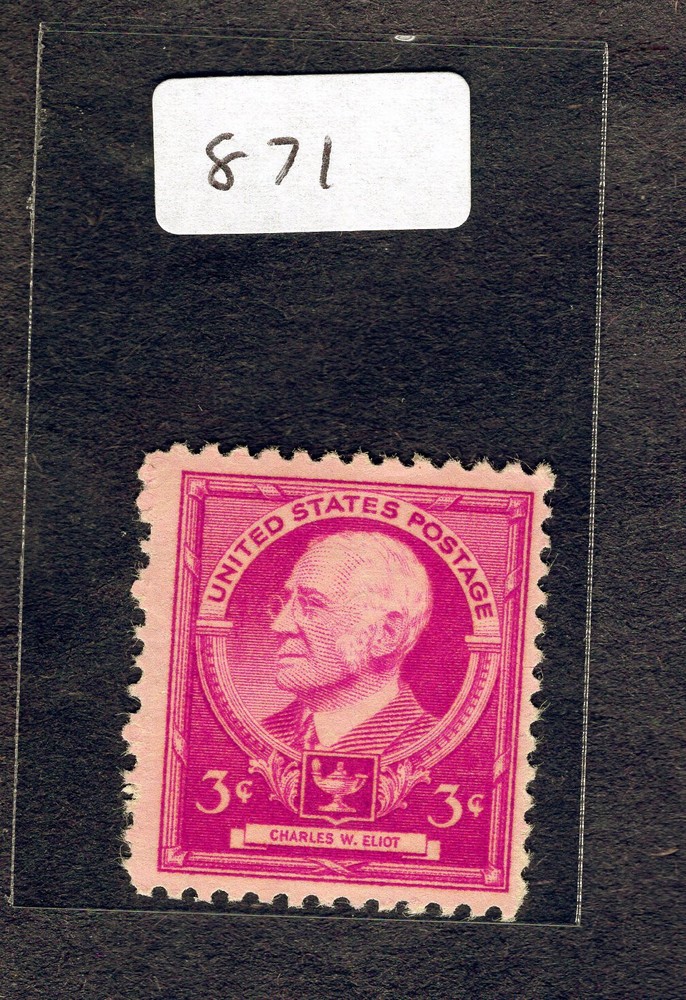 1940 Stamp #871 Charles W. Eliot M/SHM