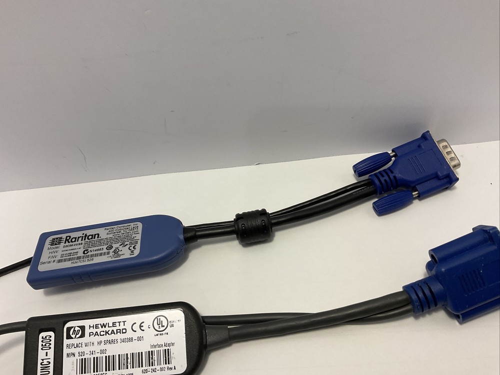 HP 520-341-002 (1) & Raritan D2CIMVUSB (1) Pulled From Working Environment