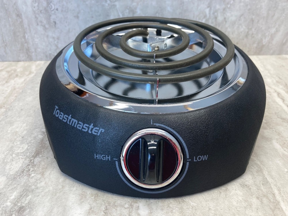Toastmaster Single Burner- Chrome Drip Tray - Adjustable - Heat Control