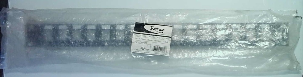 ICC 16 Port Blank Patch Panel Keystone 1 RMS Flush Mount Rack Mount IC107PP016