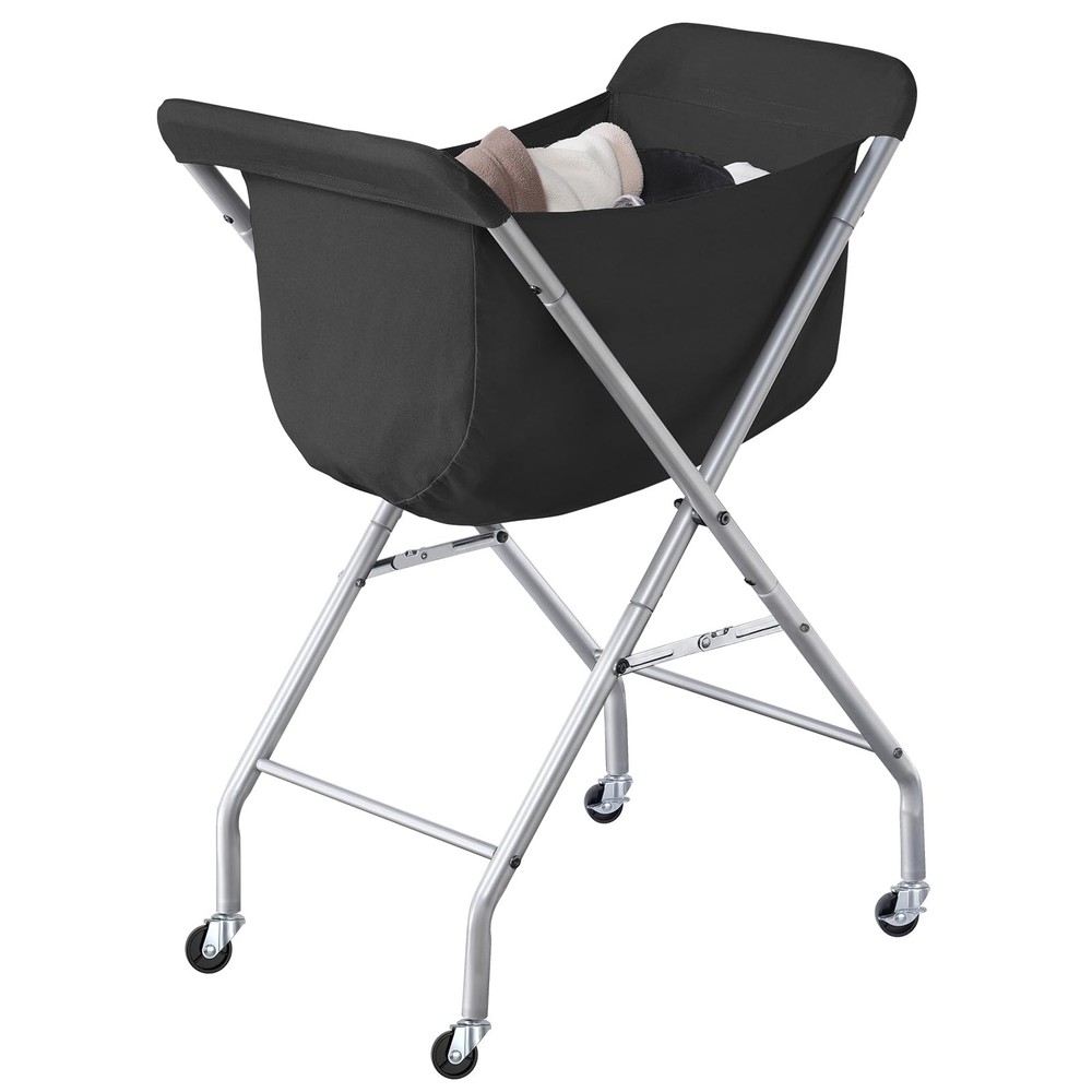 Laundry Cart With Wheels 32ยh Easy Rolling Laundry Hamper With Removable Lin...