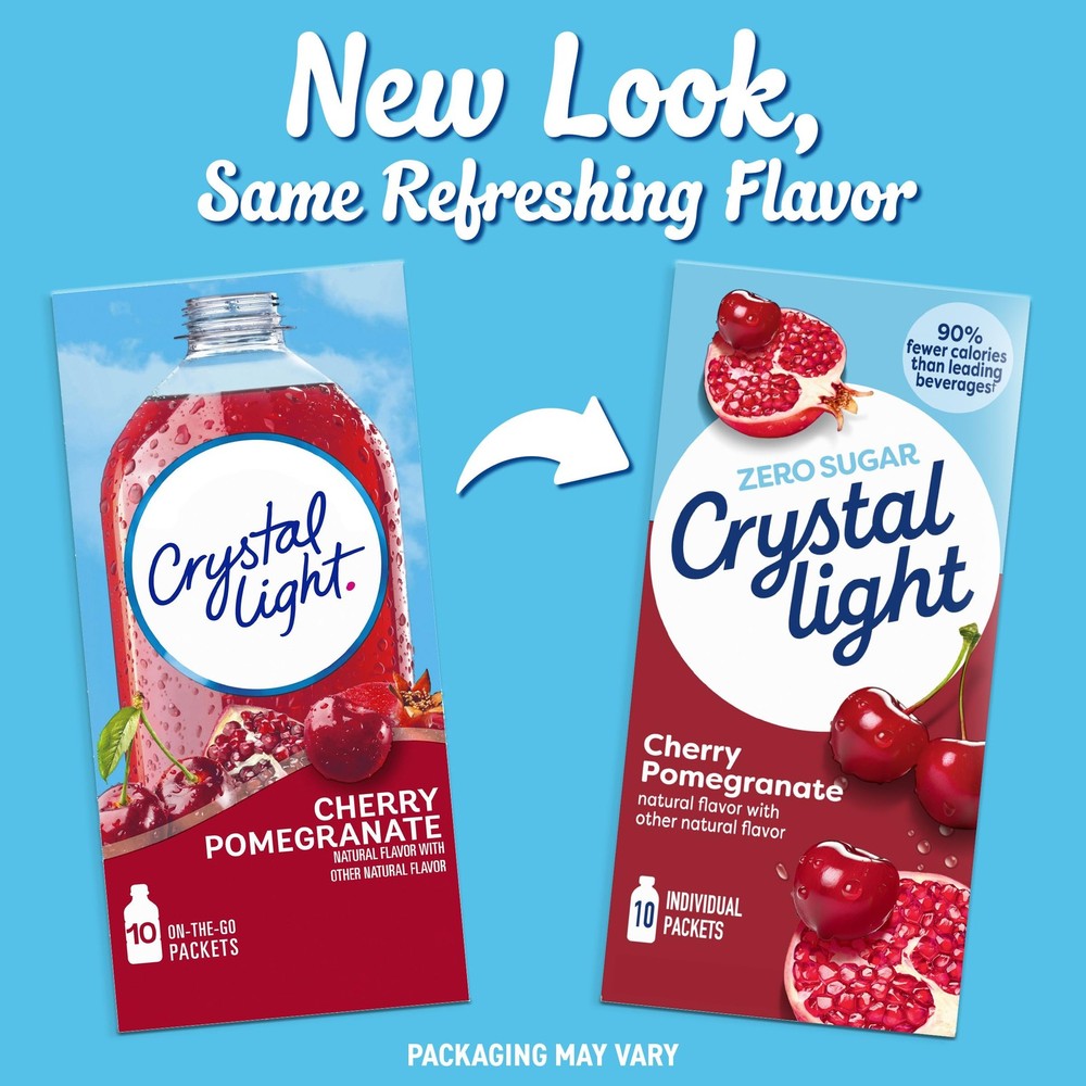 Cherry Pomegranate Powdered Drink Mix - 120 Packets for On-the-Go Refreshment