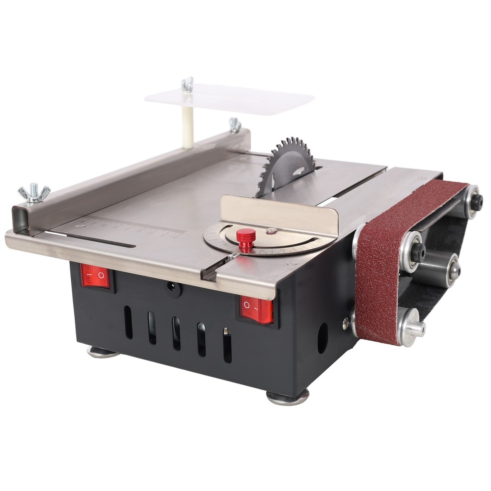 Mini Table Saw Portable Precision Craft Table Saw Adjustable 0-90° Angle Cutting