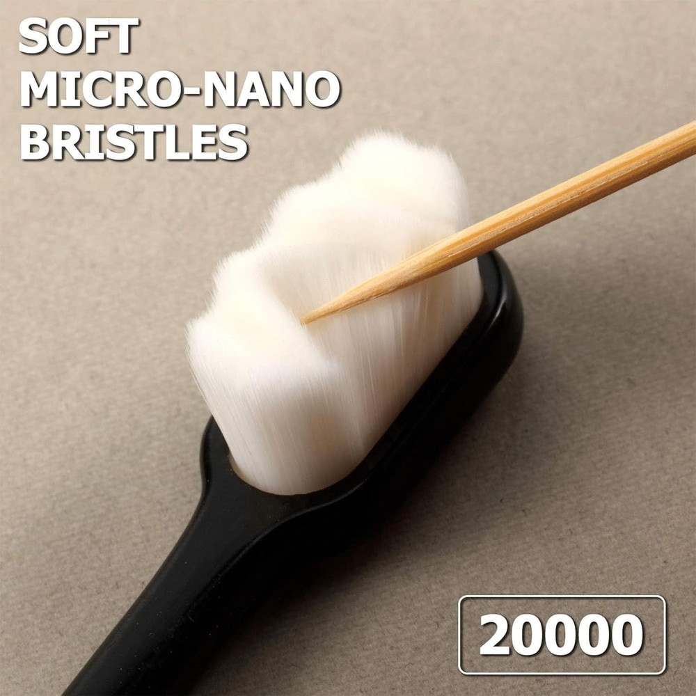 4 Pieces Extra Soft Toothbrushes for Sensitive with 20000 Micro Nano Bristle for