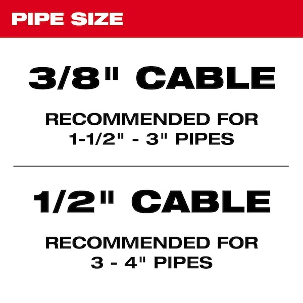 Milwaukee Tool 48-53-2777 3/8 In. X 100 Ft. Inner Core Drum Cable