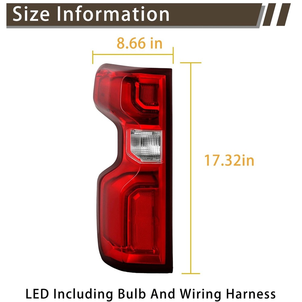 Chevy Silverado LED Tail Light Assembly 2019-2023 Left Side