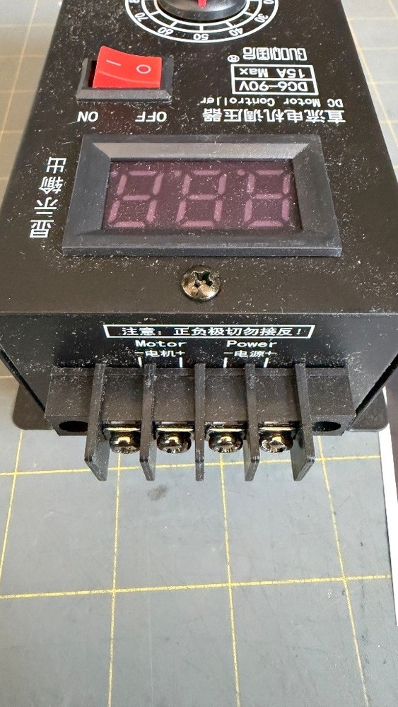 DC 6V - 90V PWM Motor Speed Controller Digital Voltage Regulator Switch 15A Fuse
