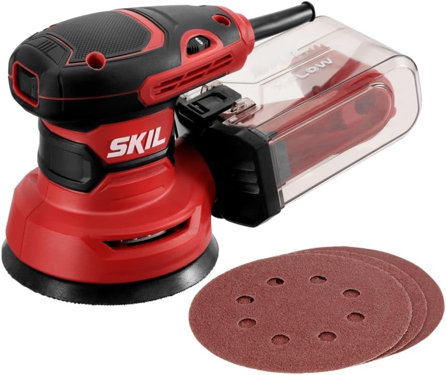 5” Random Orbital Sander - Powerful Cyclonic Dust Collection for DIY Projects