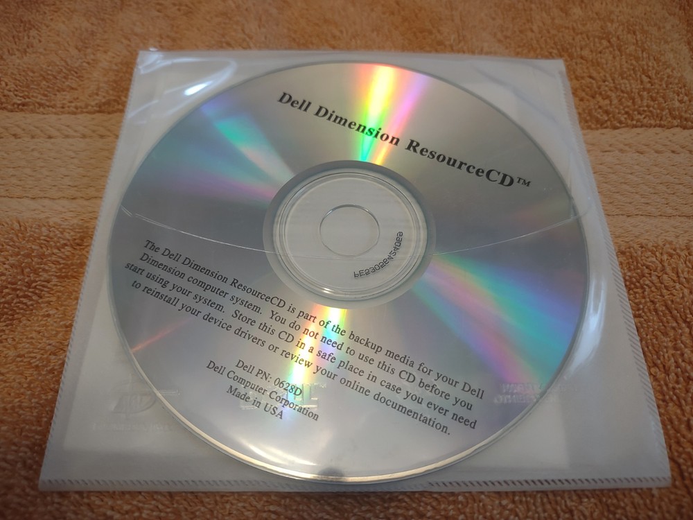 Dell Dimension Resource CD P/N 0628D with original case & instructions *SEALED*