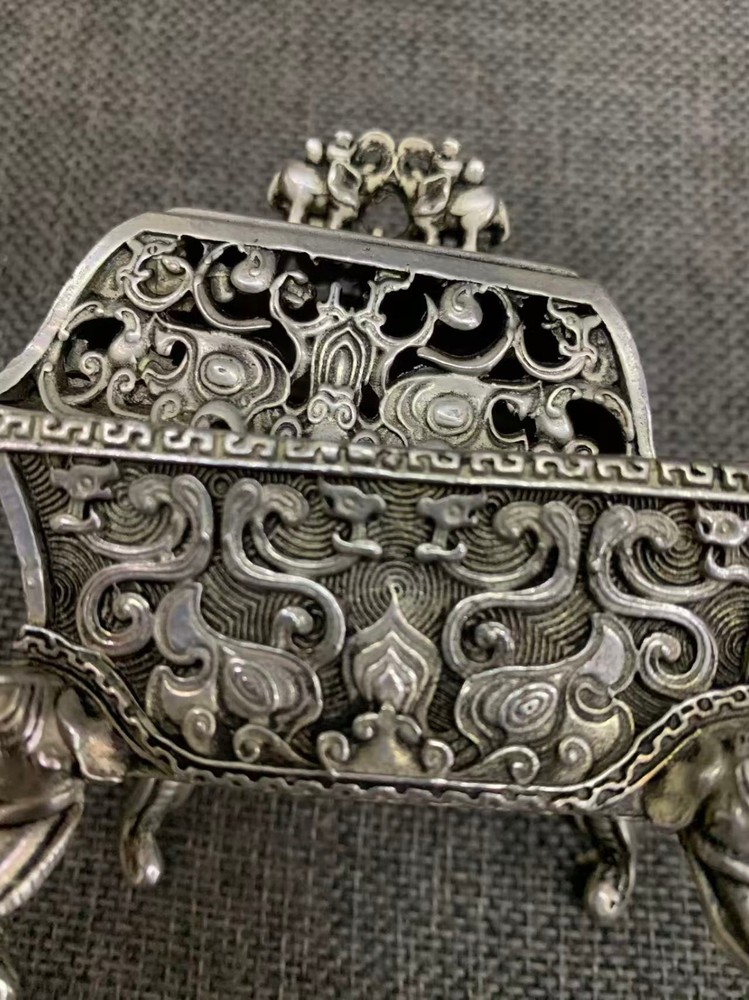 Wonderful Chinese Silver Hand Made Incense Burner !!!