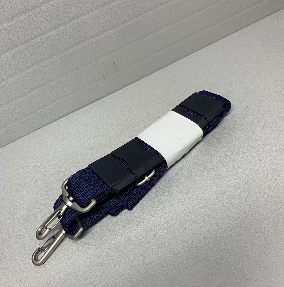 NWOT-Nylon REPLACEMENT Strap Navy/Black Shoulder Pad Adjustable Silver Hardware