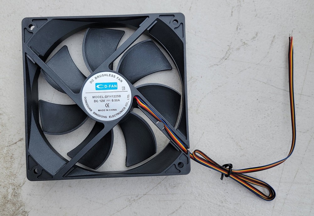 120mm DC Brushless Fan 12V 0.50A VARIABLE SPEED 4 Wire
