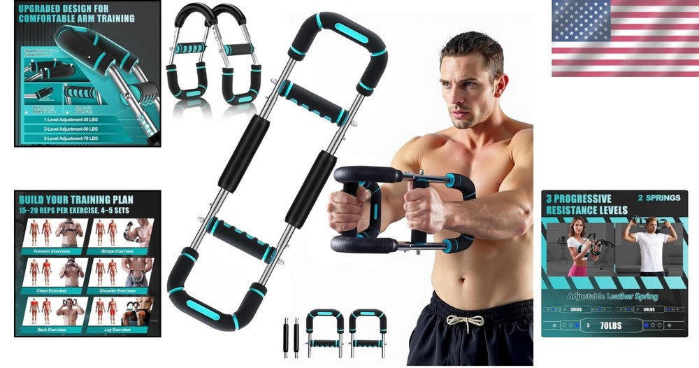 Compact & Lightweight Twister Arm Trainer - 100lb Max for Effective Workouts