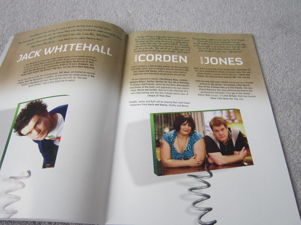 Channel 4's Comedy Gala ,O2 Arena programme,2010 + ticket stubs