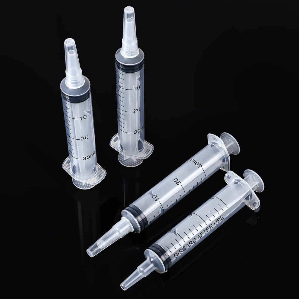 Frienda Large Plastic Syringe 4 Pack Measuring Syringe Tools Dispensing Mult...
